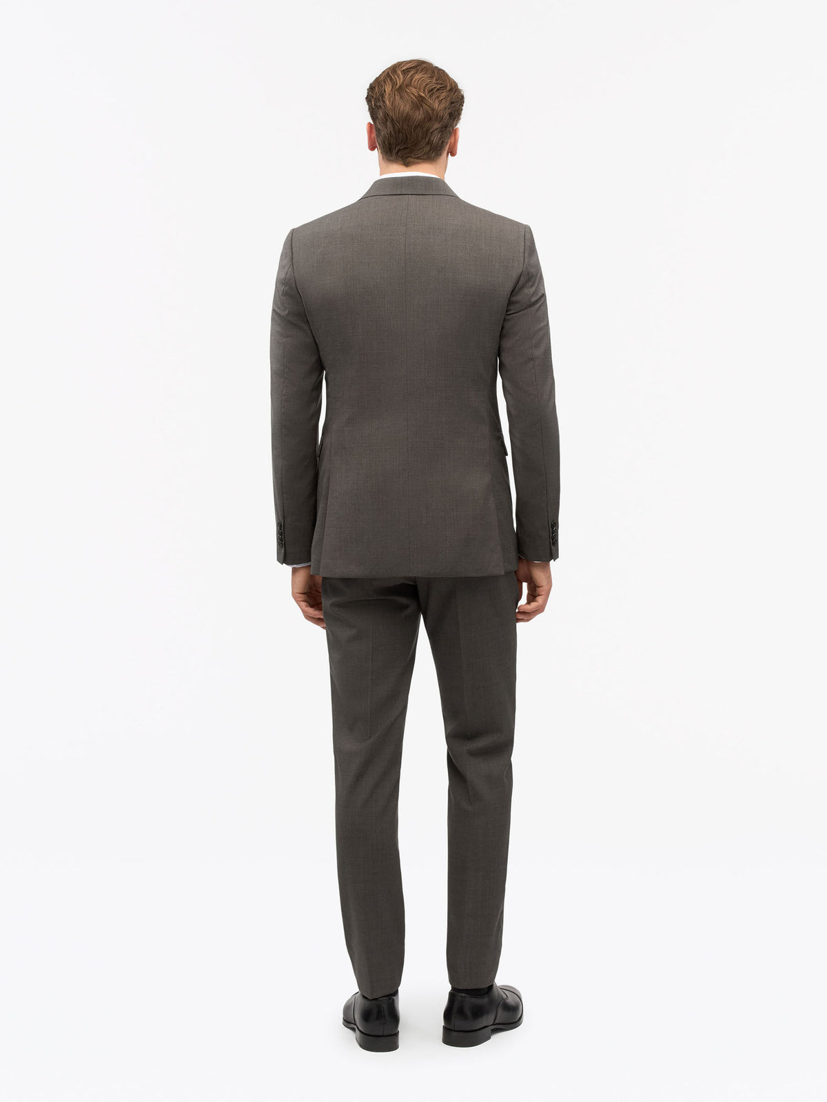 Justin Semi Slim-Fit Kavaj - Mörkbrun – baksida