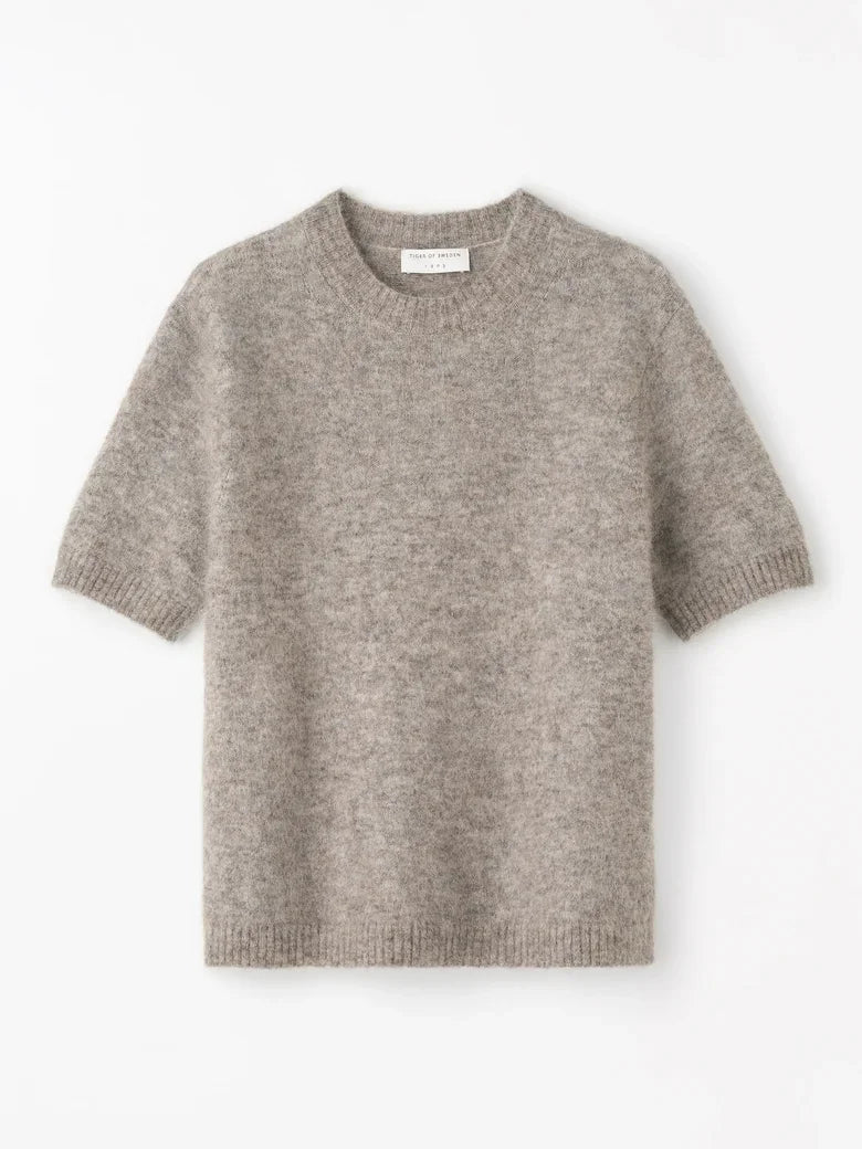 Tiger of Sweden kortarmad tröja i grey beige melange