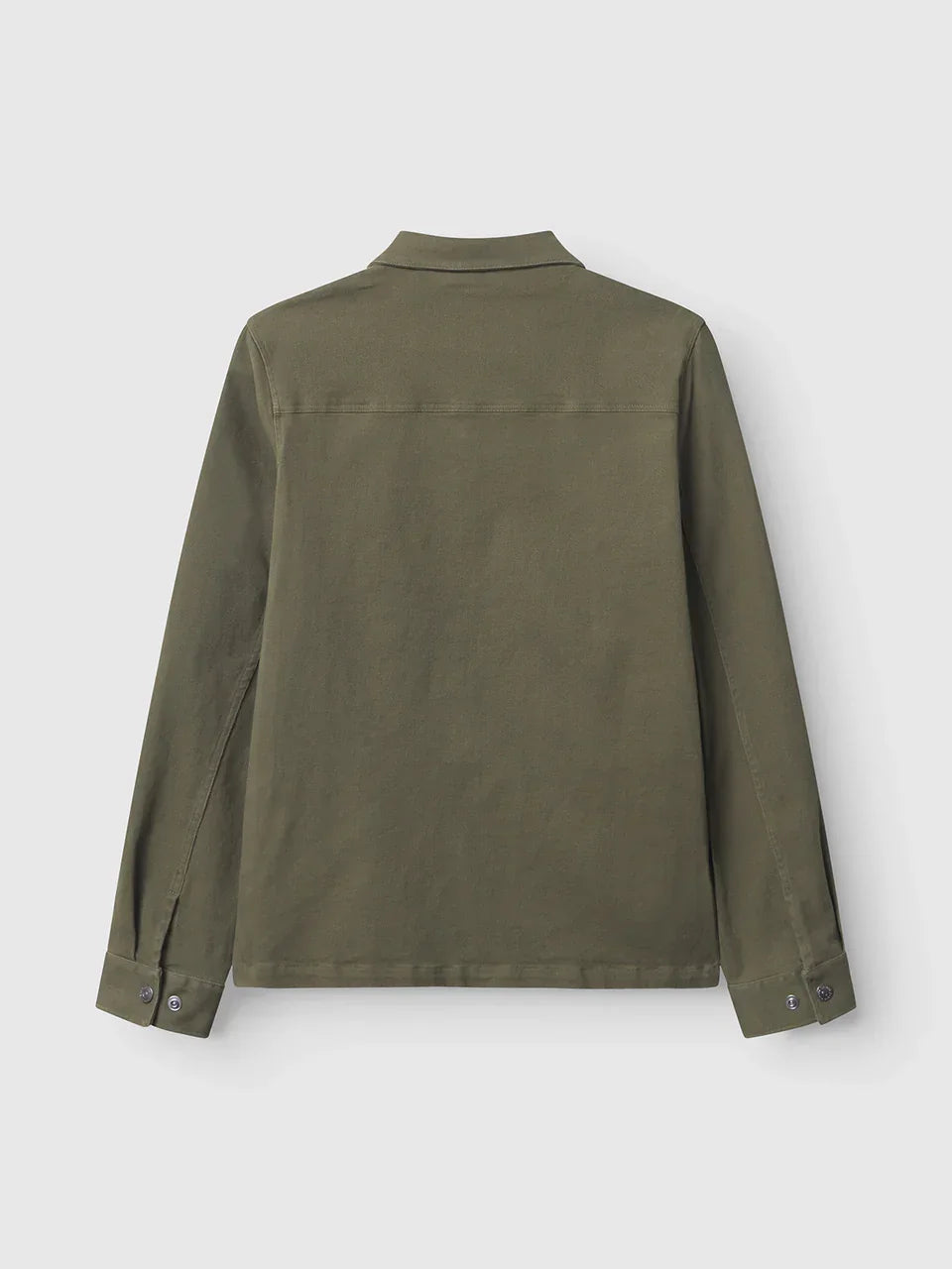 Grön overshirt herr lång ärm bomull