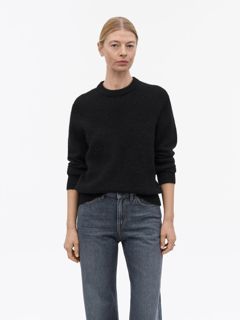 Cleo mohair- och ulltröja - Black