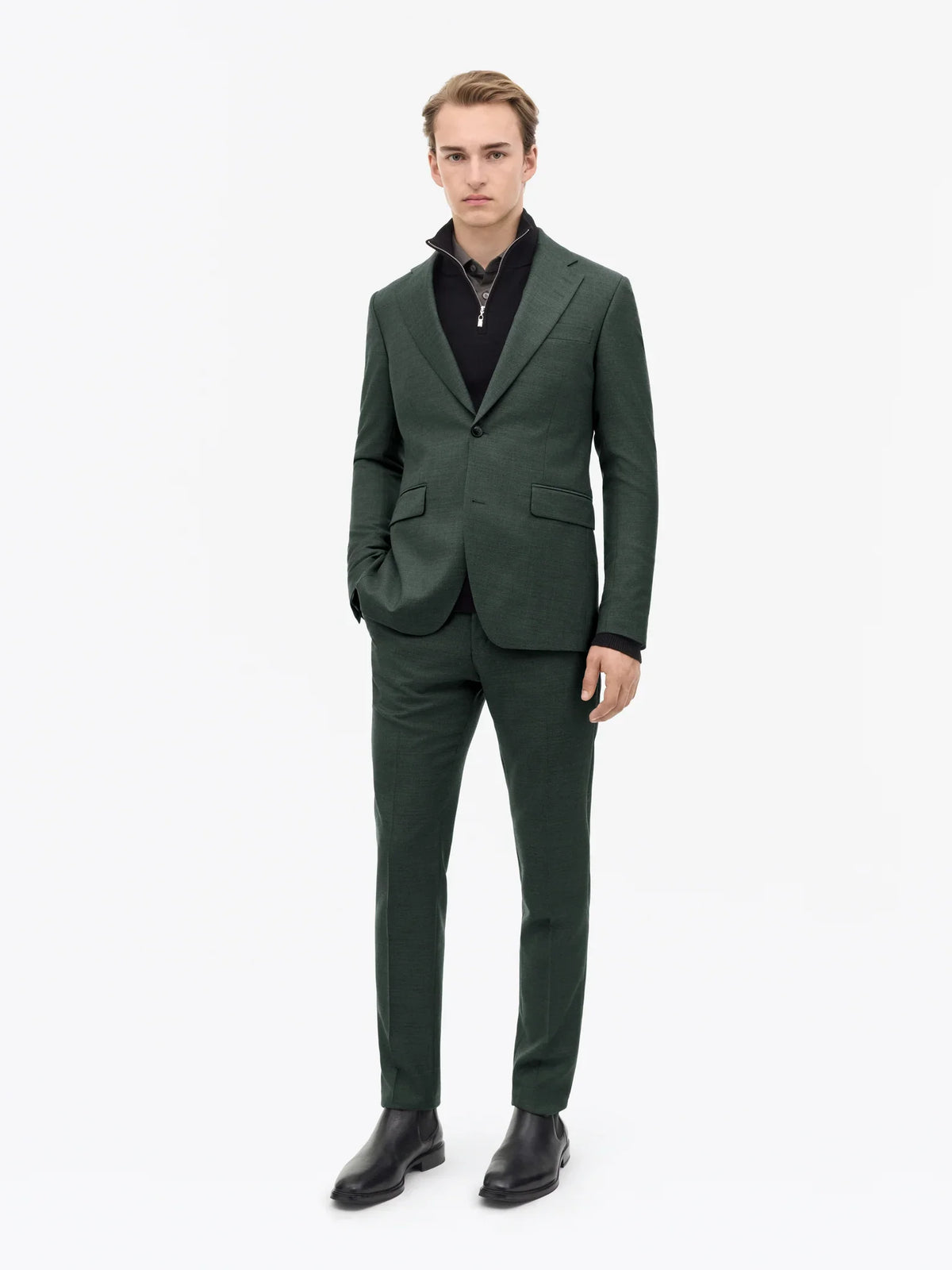 Tiger of Sweden Ease Slim-Fit kostym mörkgrön