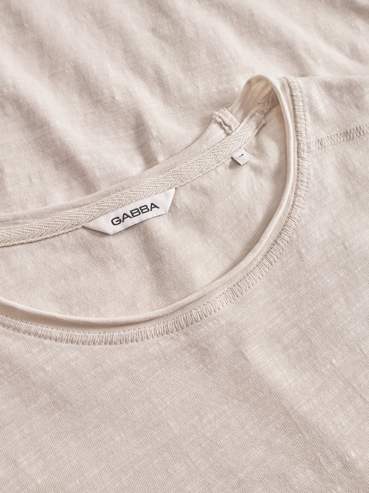 T-shirt crewneck - White Almond