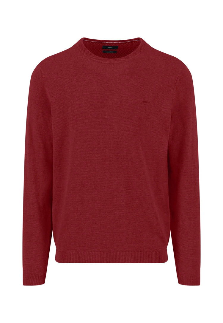 O-Neck Cotton Kashmir - Garnet Red