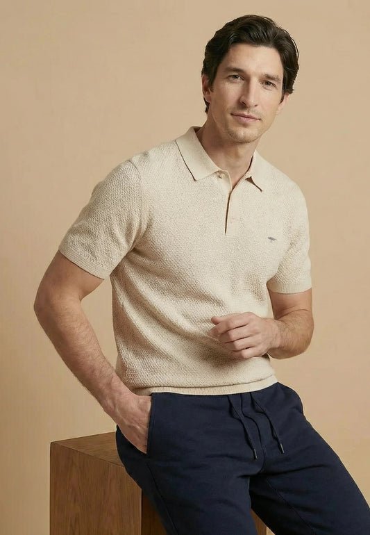 Knitted Polo, Structure - new offwhite
