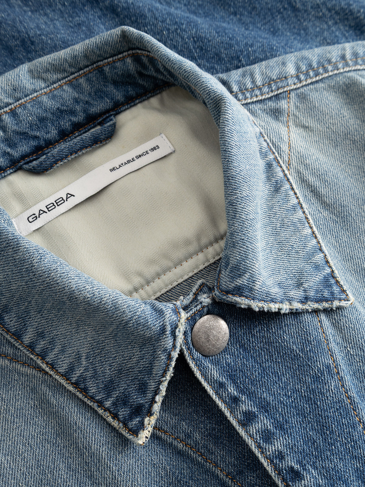GABbeta Wolv DS0004 LS Overshirt - Dark Blue Denim – bild 6