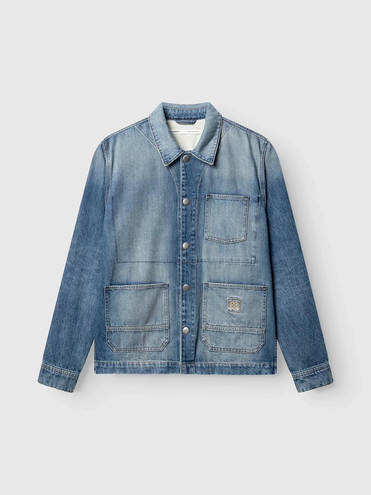 GABbeta Wolv DS0004 LS Overshirt - Dark Blue Denim – bild 2