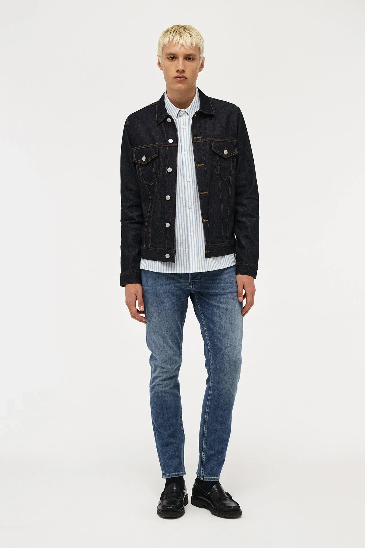 Neuw Lou Slim Destination Jeans - Mellanblå – framsida