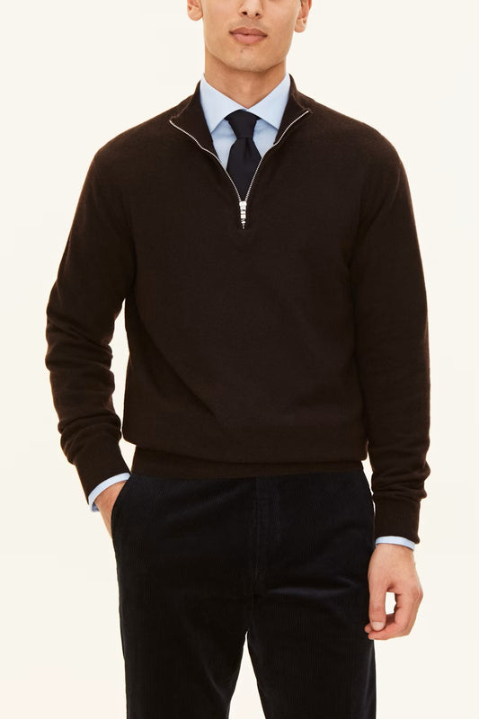 Patton Half Zip - 519 Brown Flannel