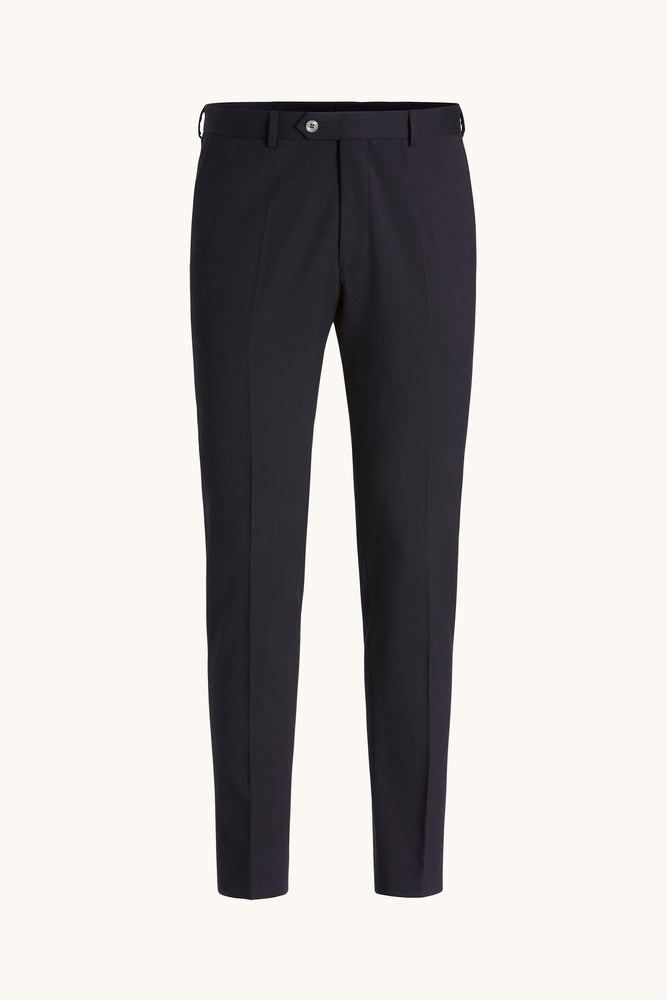 Denz Slim Fit Byxor Tropical Wool - Mörkblå – framsida