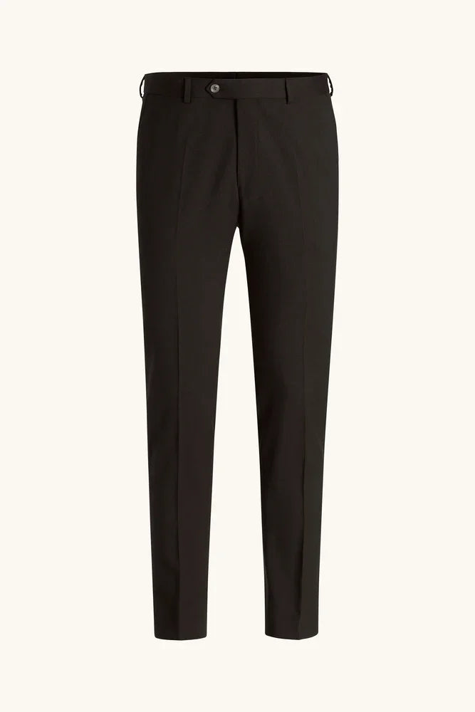 Oscar Jacobson Denz Slim Fit byxor i tropical wool - svart