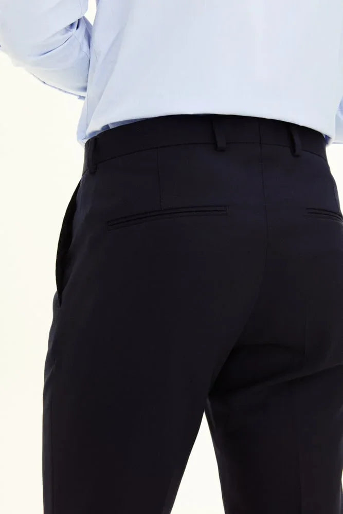 Oscar Jacobson Denz Slim Fit Byxor Tropical Wool mörkblå