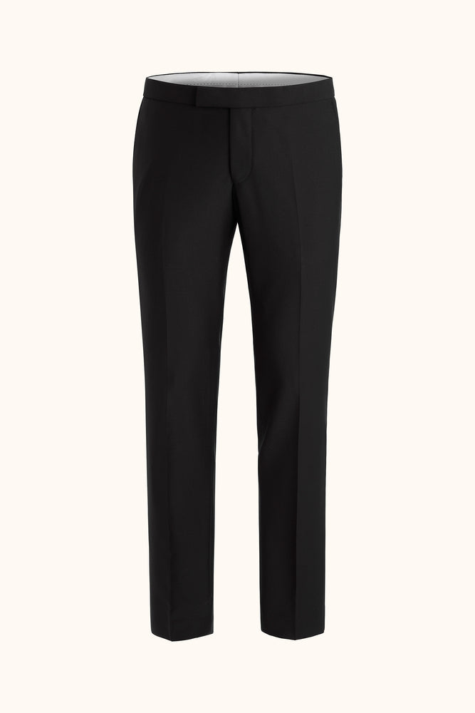 Duke Slim Fit Microstructure Smokingbyxor - Svart – baksida