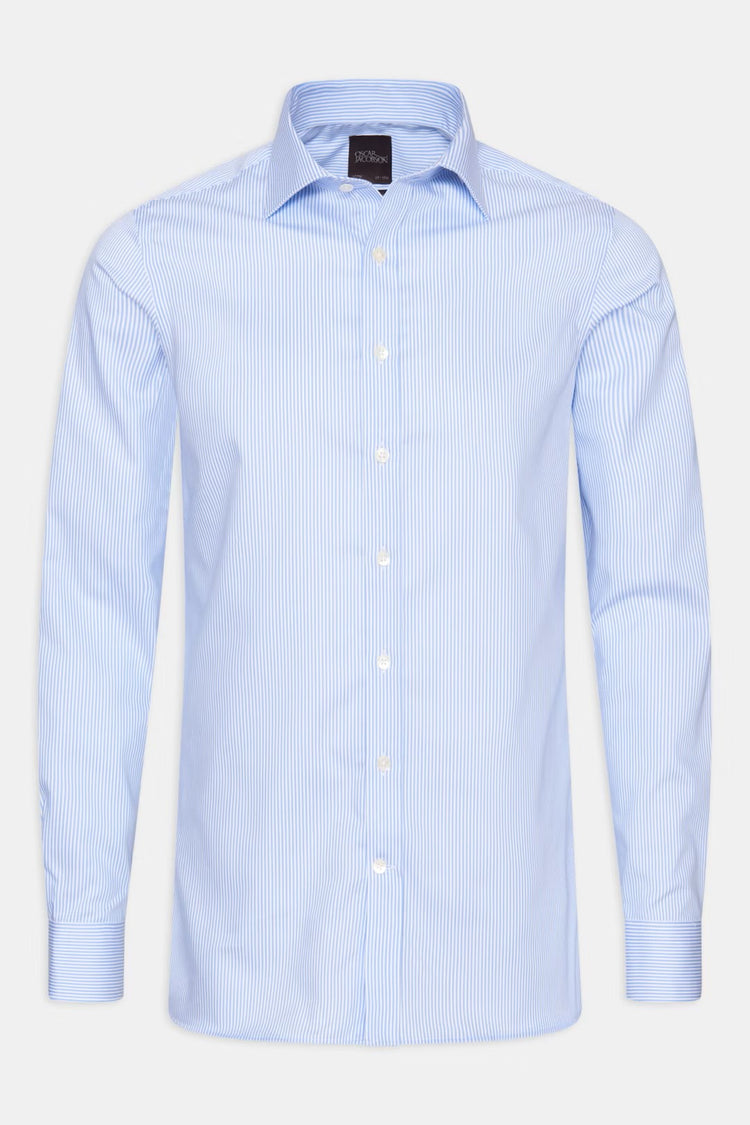 Reg Fit Cut Away Non Iron Banker Stripe - 299