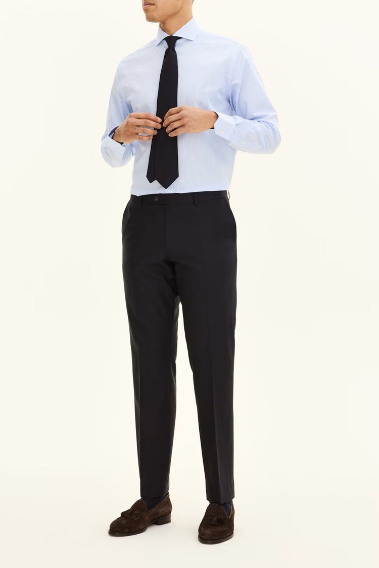 Reg Fit Cut Away Non Iron Banker Stripe - 299