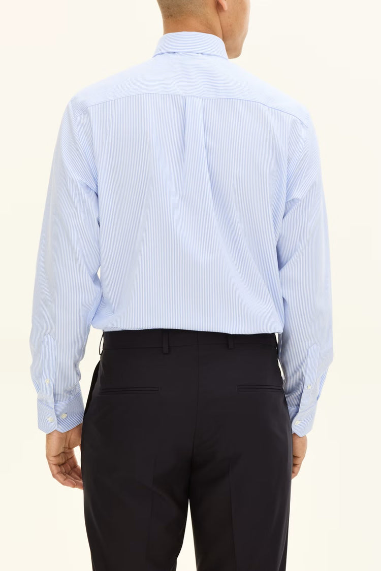 Reg Fit Cut Away Non Iron Banker Stripe - 299