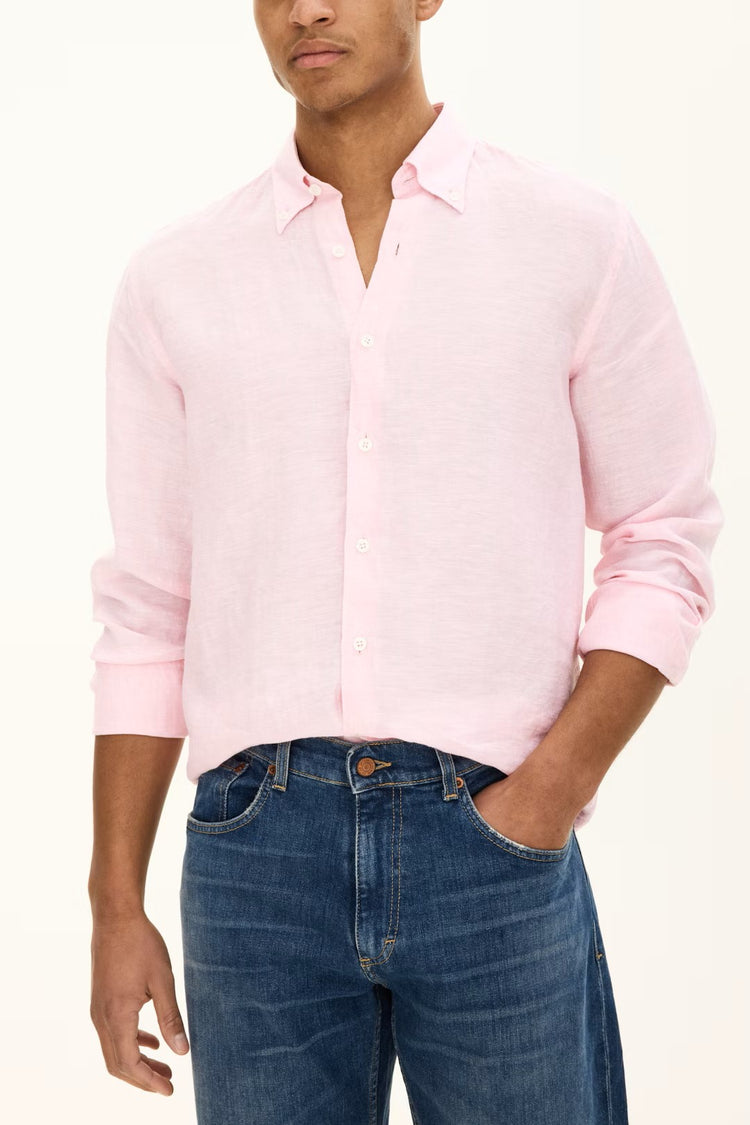 Regular Fit Linneskjorta - Rosa