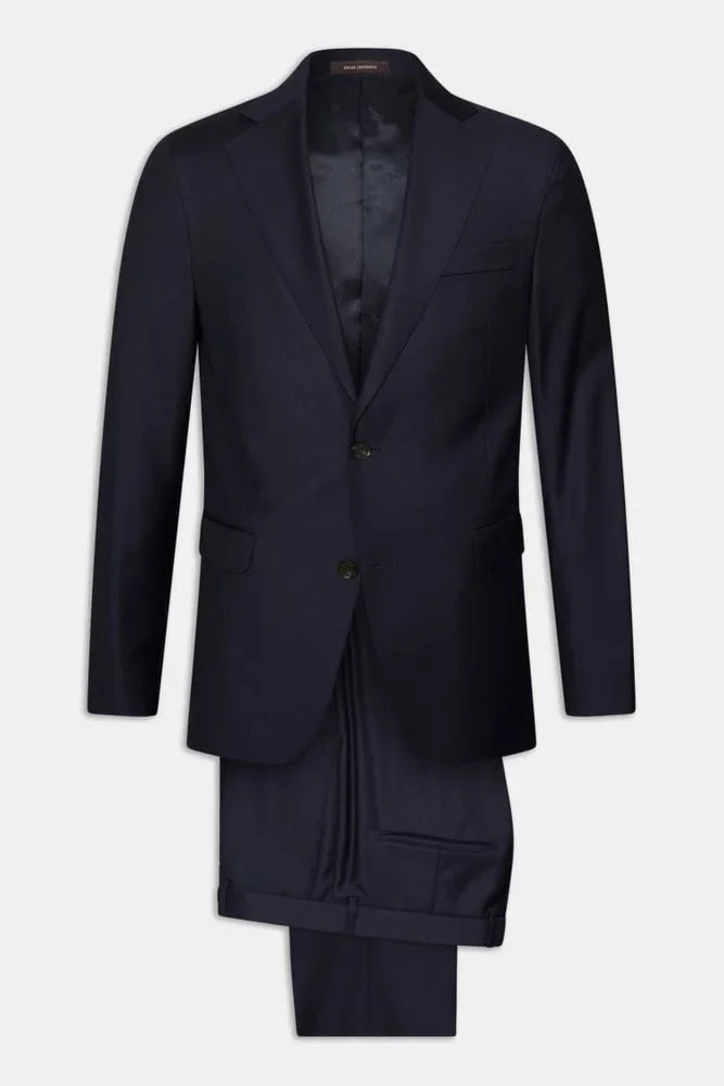 Oscar Jacobson Ego Denz Slim Fit Kostym Twill Merino - Mörkblå