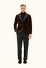 Frampton Velvet Blazer - Brown Elk