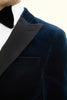 Frampton Velvet Blazer - Light Navy