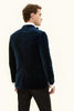 Frampton Velvet Blazer - Light Navy