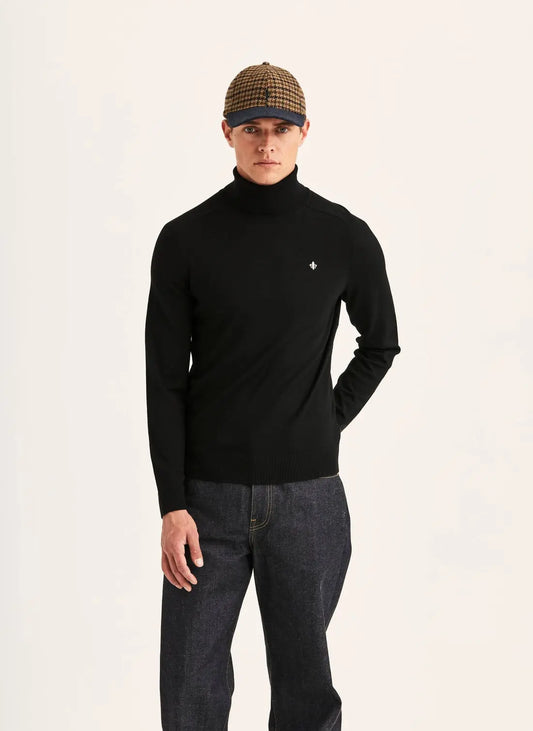 Merino Roller Neck - Black