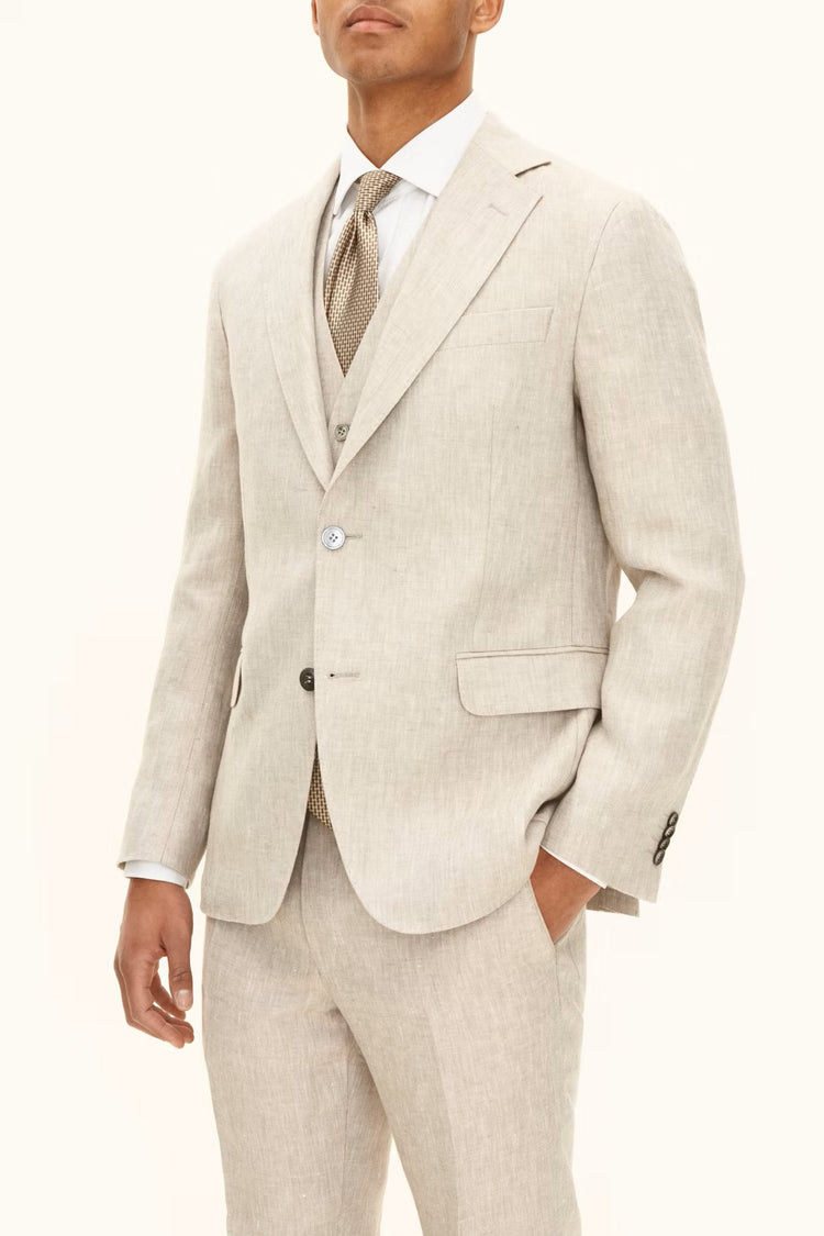 Ferry Soft Blazer Linne - 470 Trench Beige