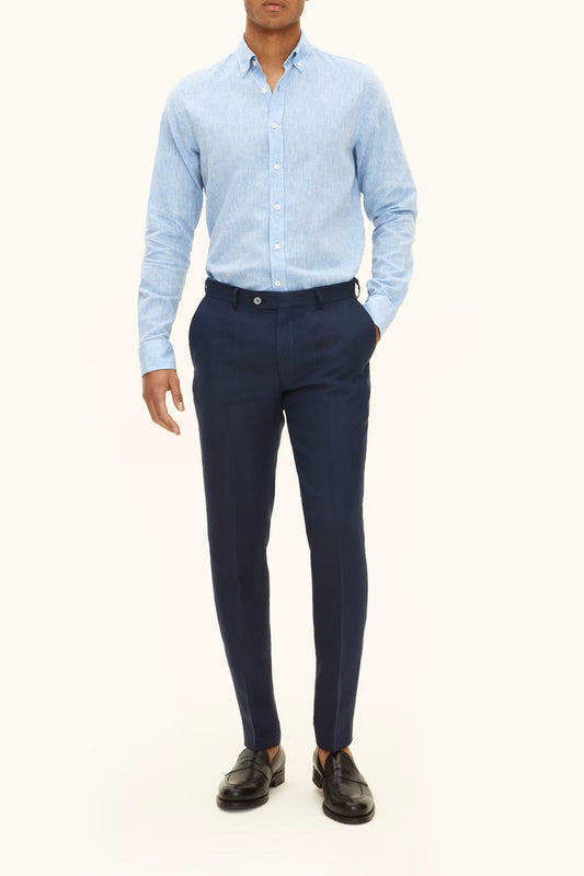 Denz Trousers Linne - 210 Navy