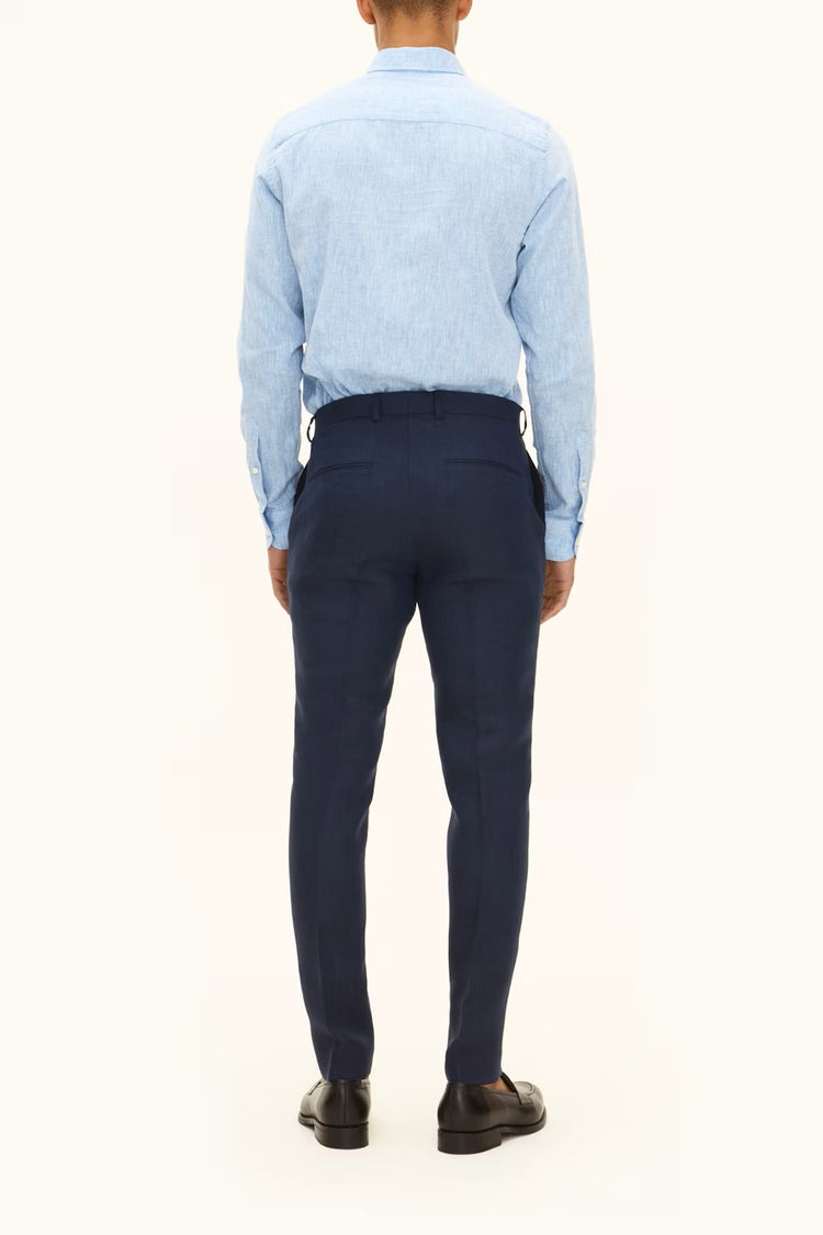 Denz Trousers Linne - 210 Navy