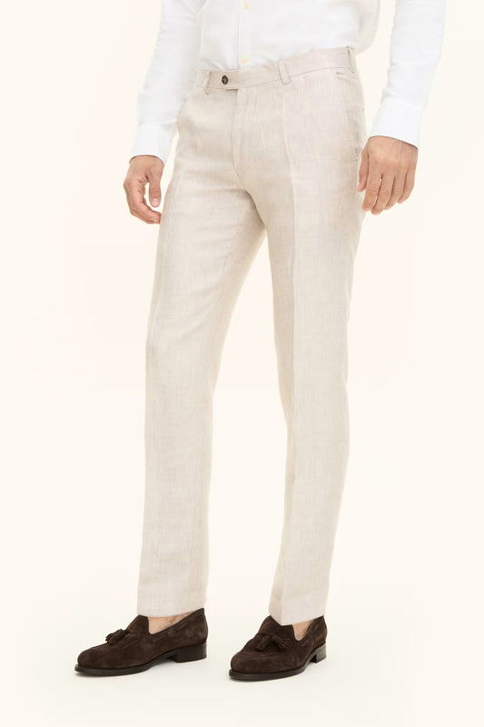 Denz Trousers Linne - 907 White Grass
