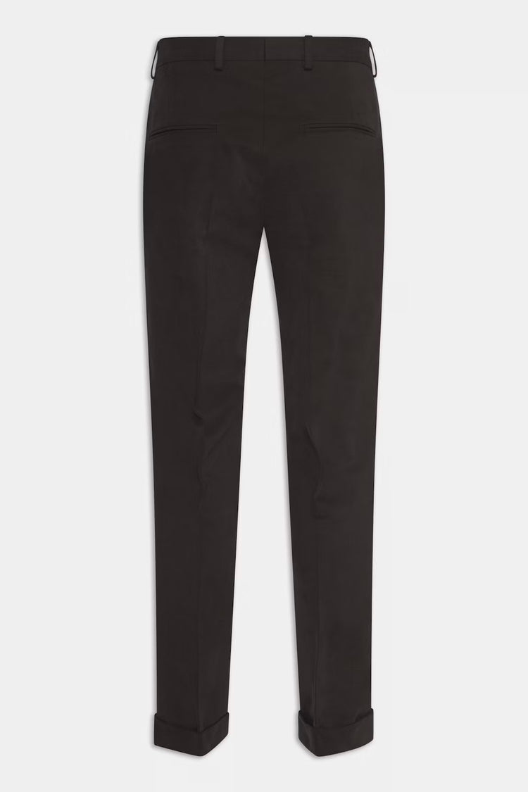 Denz Turn Up Trousers - 510 Dark Brown