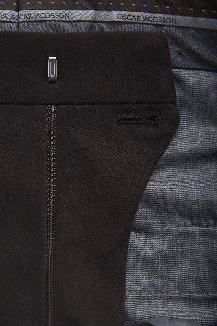 Denz Turn Up Trousers - 510 Dark Brown