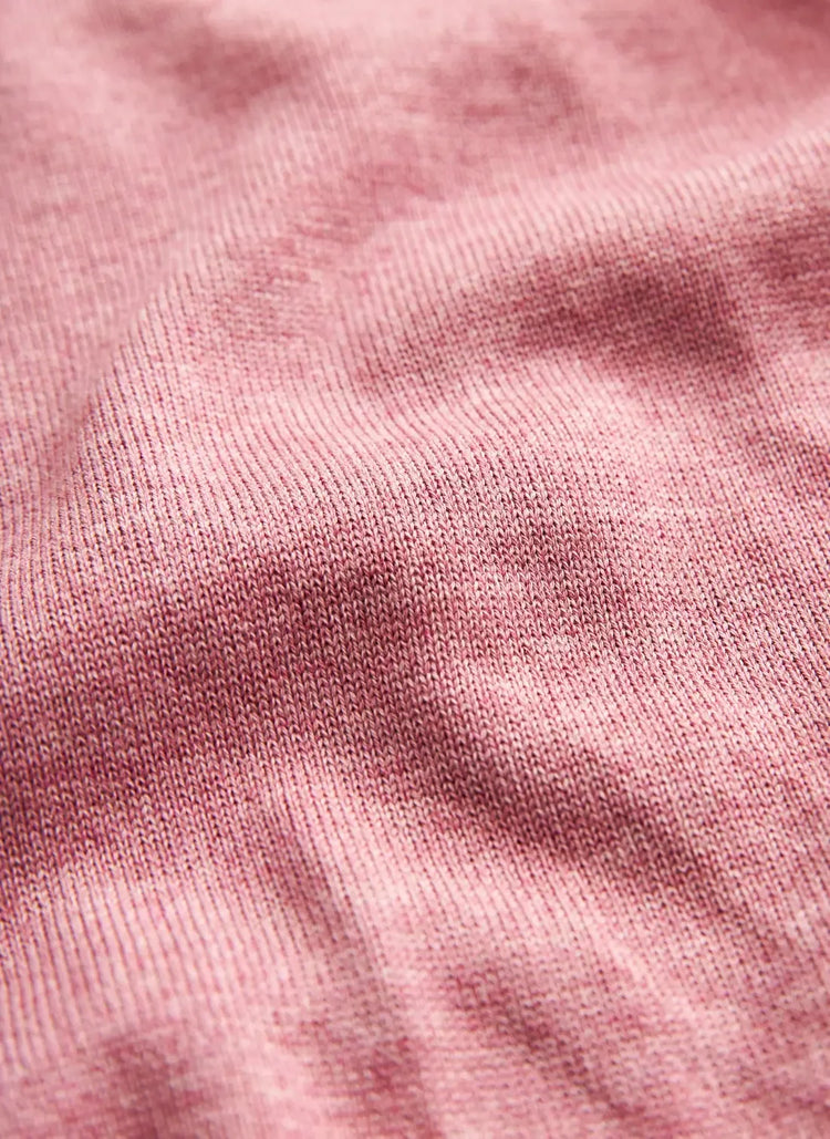 Riley O-neck tröja rosa bomull stickad herr