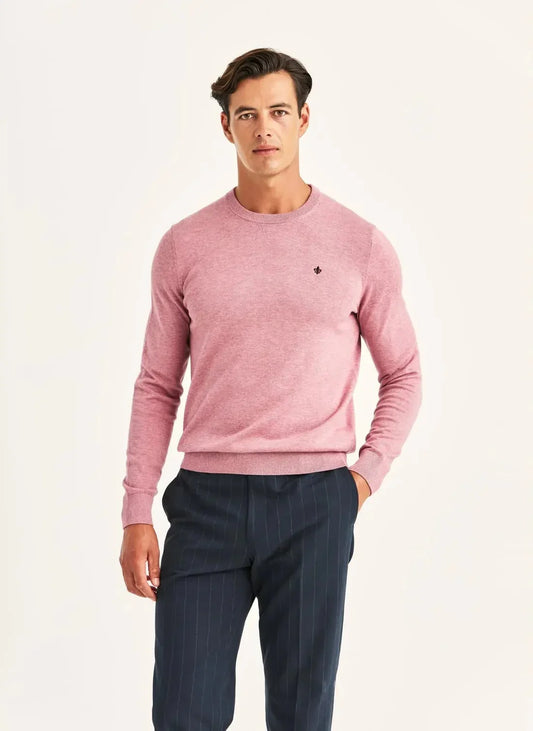 Riley O-neck tröja herr rosa