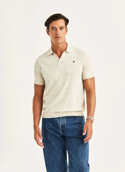 Randall Resort Polo khaki kortärmad pikétröja herr