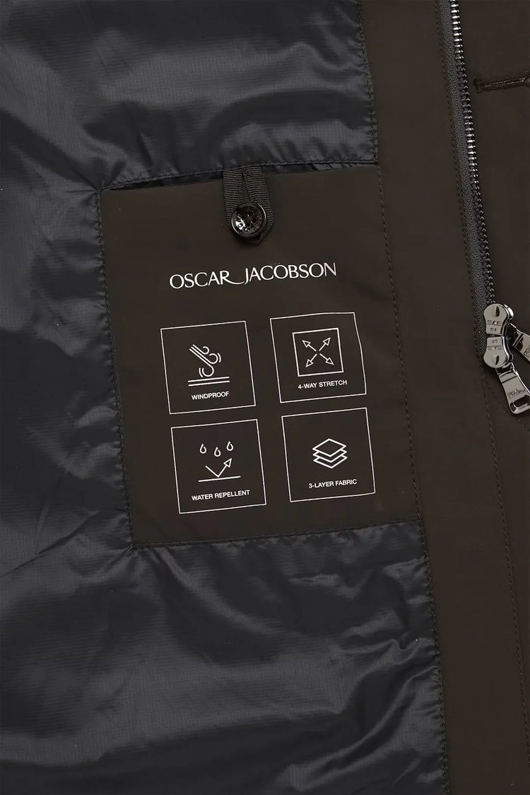 Oscar Jacobson herr rock med innerficka och egenskaper som vind- och vattenavvisande