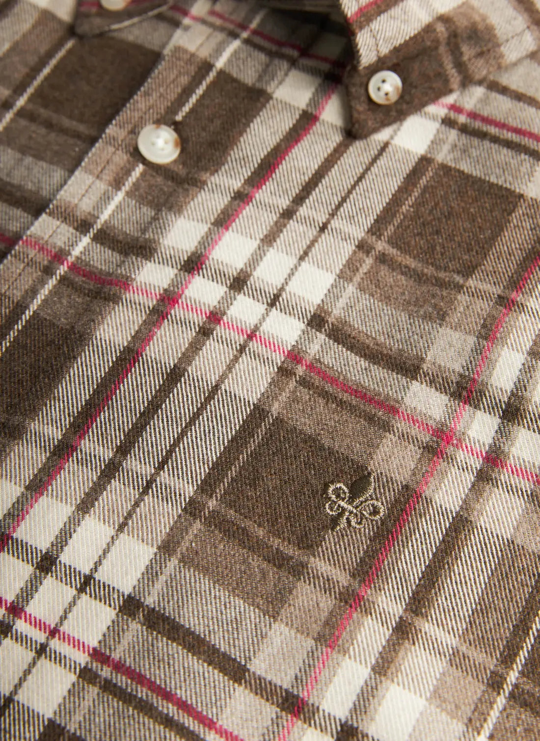 Happy Flannel Check Shirt-Classic Fit - 80 Brown