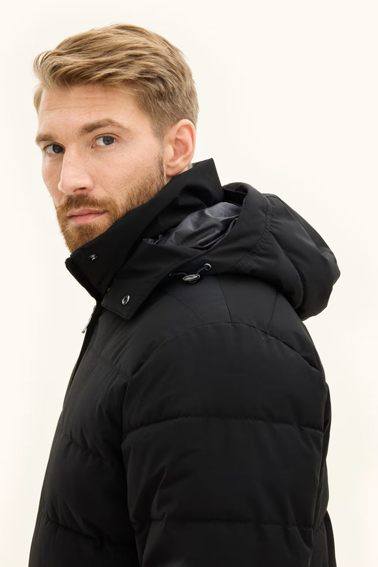 Hooded Puffer Vind & Vattentålig Jacka - Black