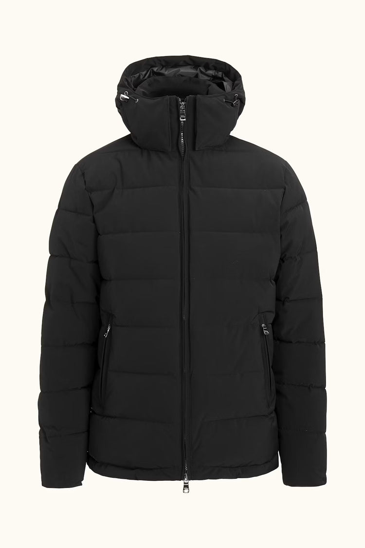 Hooded Puffer Vind & Vattentålig Jacka - Black