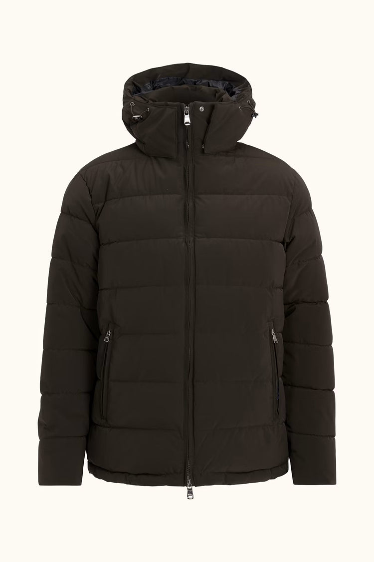 Hooded Puffer Vind & Vattentålig Jacka - Terra Brown