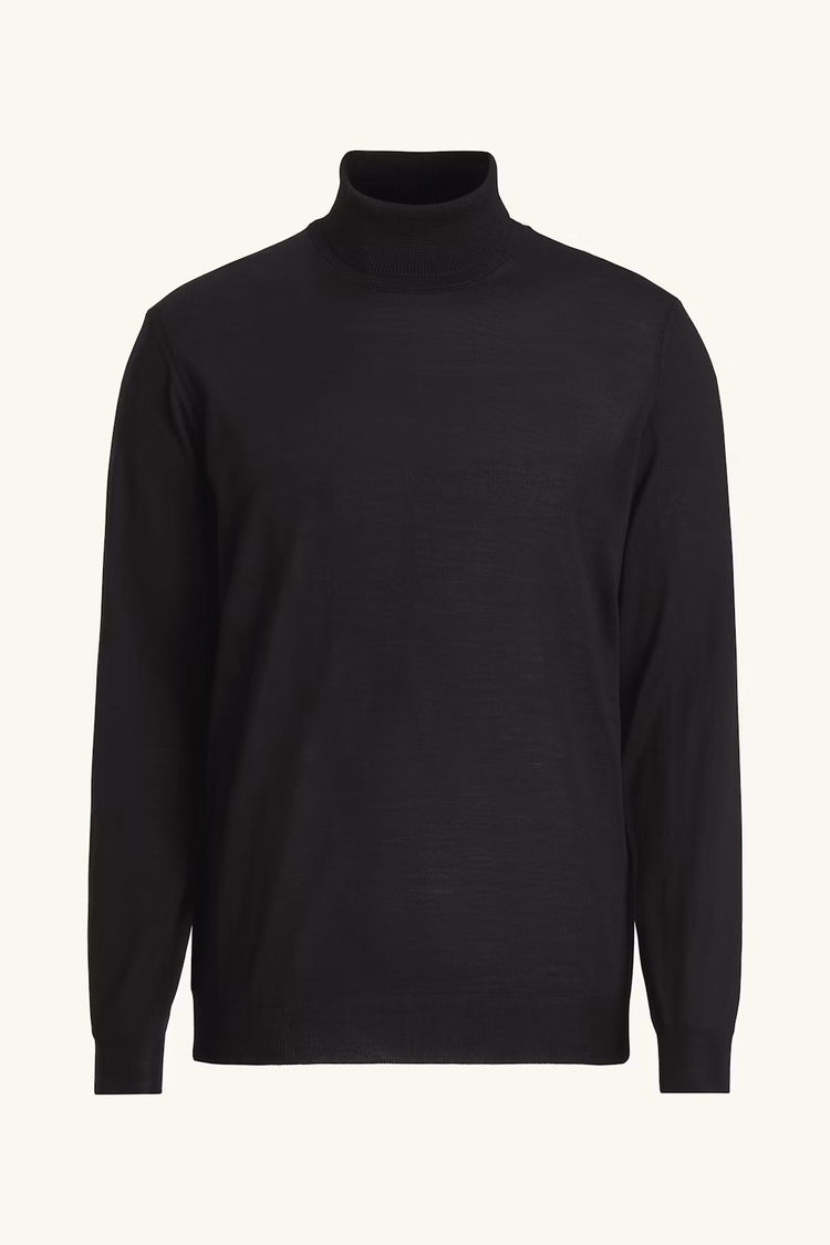 Regular Fit Polotröja Extra Fine Merinoull - Night Blue
