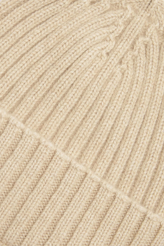 Knitted Cashmere Beanie - 919 Vintage White