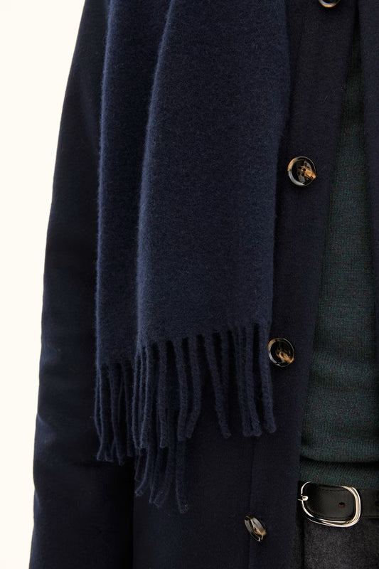 Halsduk Borstad Ull och Kashmir - Navy