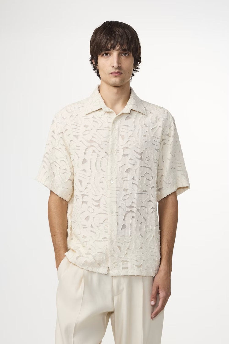 Freddy Drapey viscose blend Skjorta - Ivory