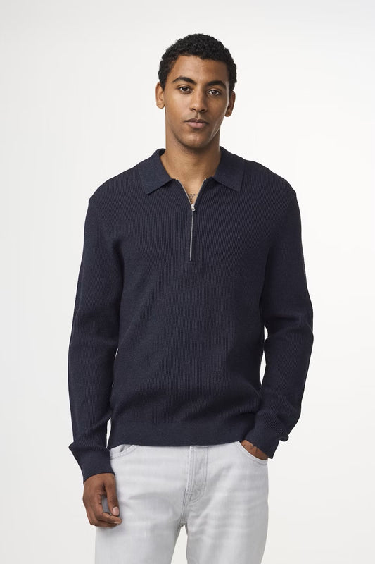 Hansie LS Zip 6600 - 277 Navy Melange