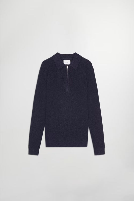 Hansie LS Zip 6600 - 277 Navy Melange