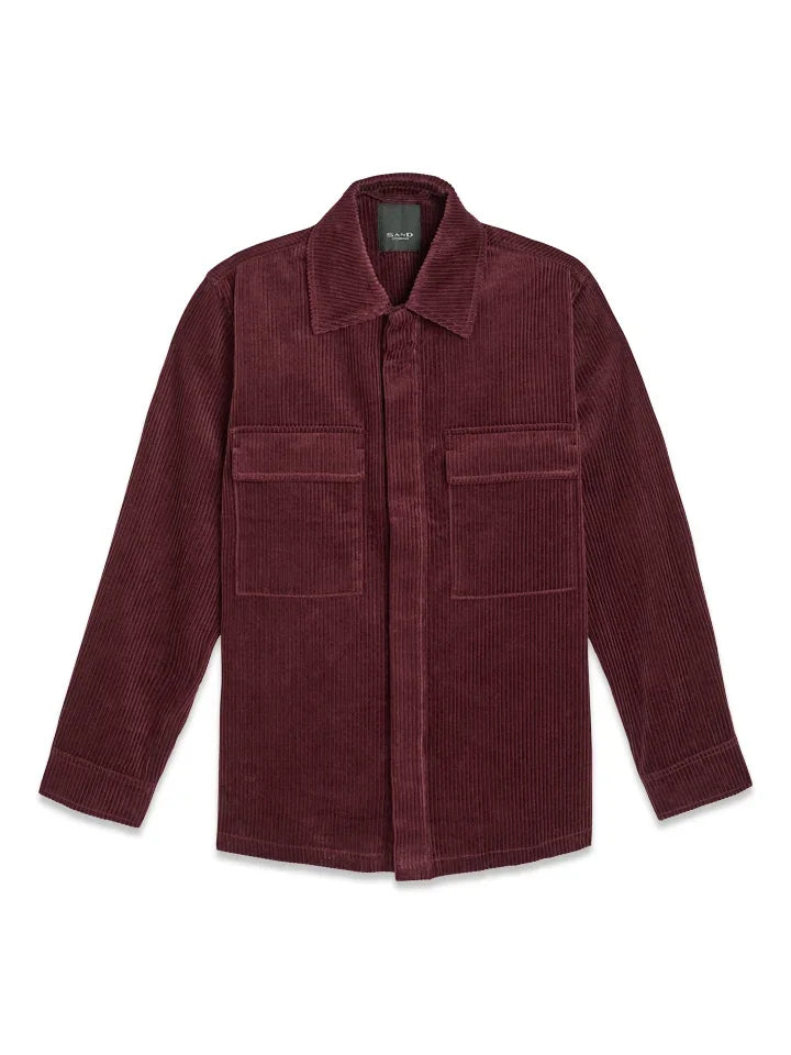 Cotton Overshirt - Dark Red – framsida