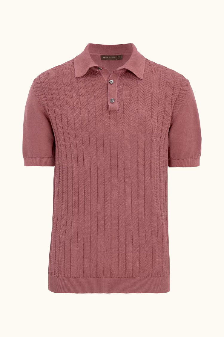 Barto Stripe Poloshirt - 687 Wild Red