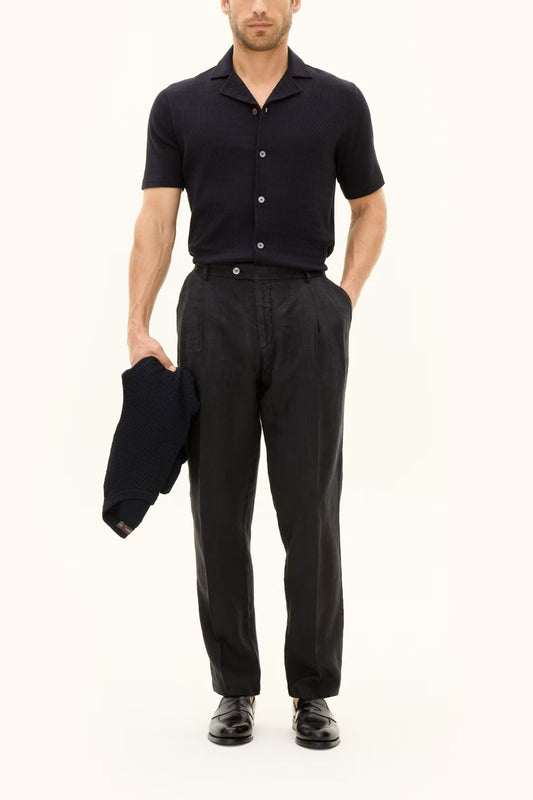 Kirk Knitted Shirt - 208 Night Blue