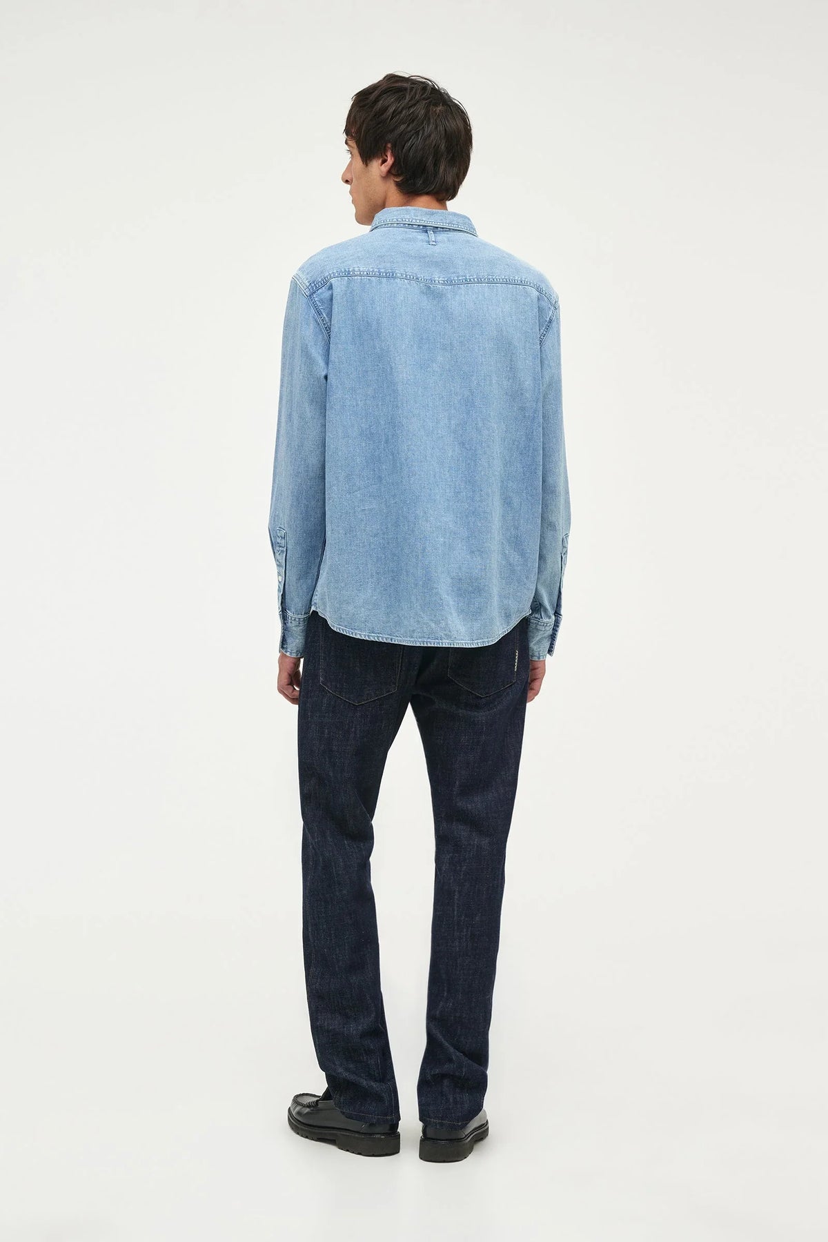 Neuw Rebel Straight Crudo Aero Jeans - Mörk indigo – detalj