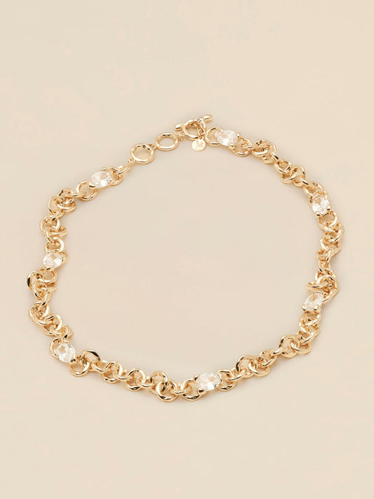 Embla Avantgarde necklace - Crystal 18k guldplätering